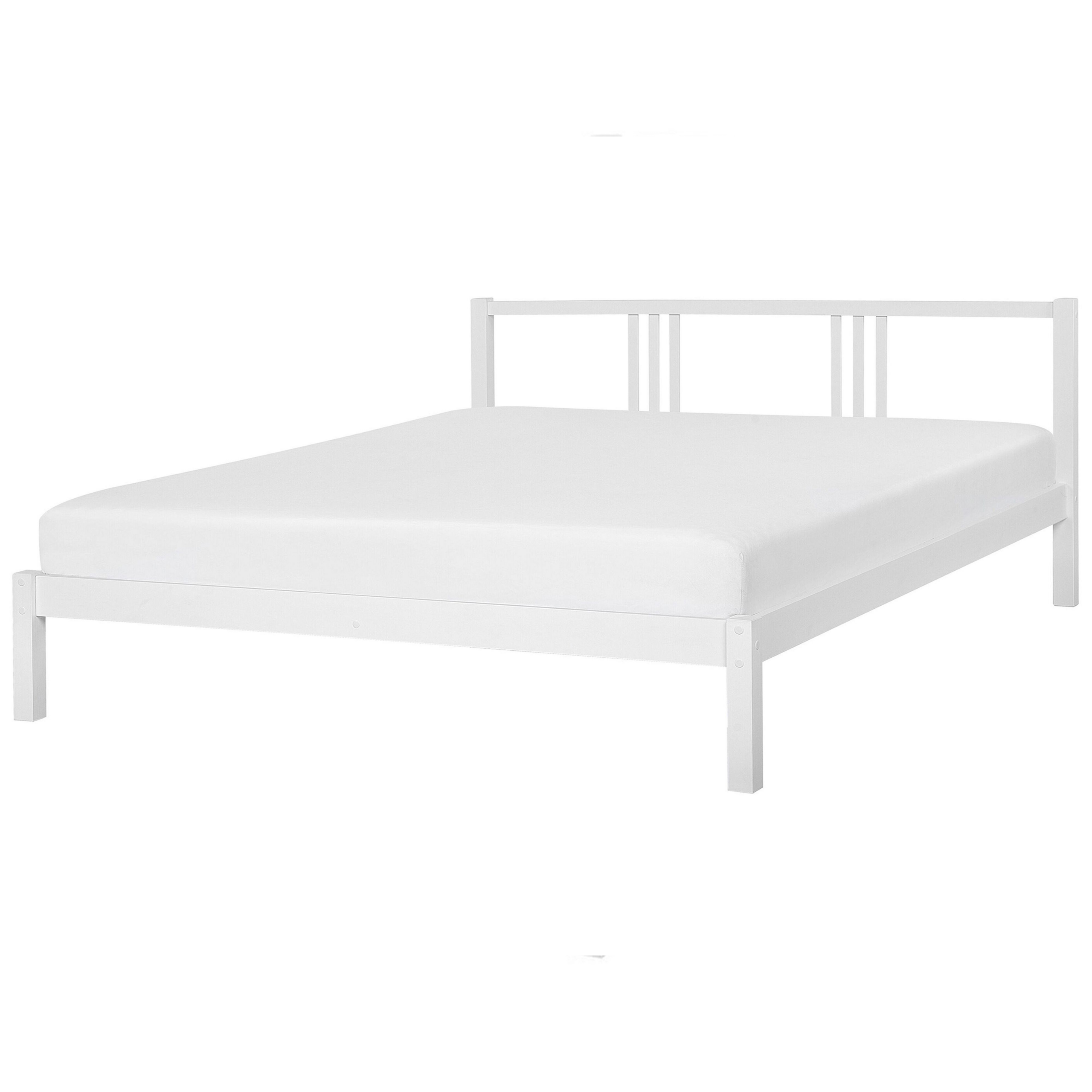 Cama madera de pino vannes 180 x 200 cm blanco