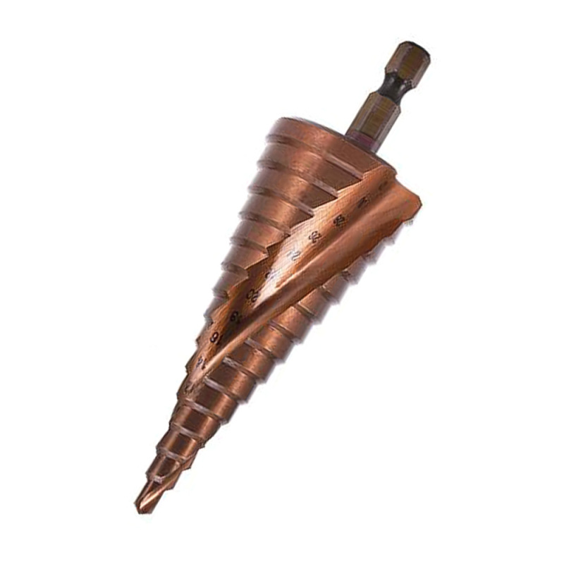 Broca escalonada cobalto 4-32mm espiral hexagonal