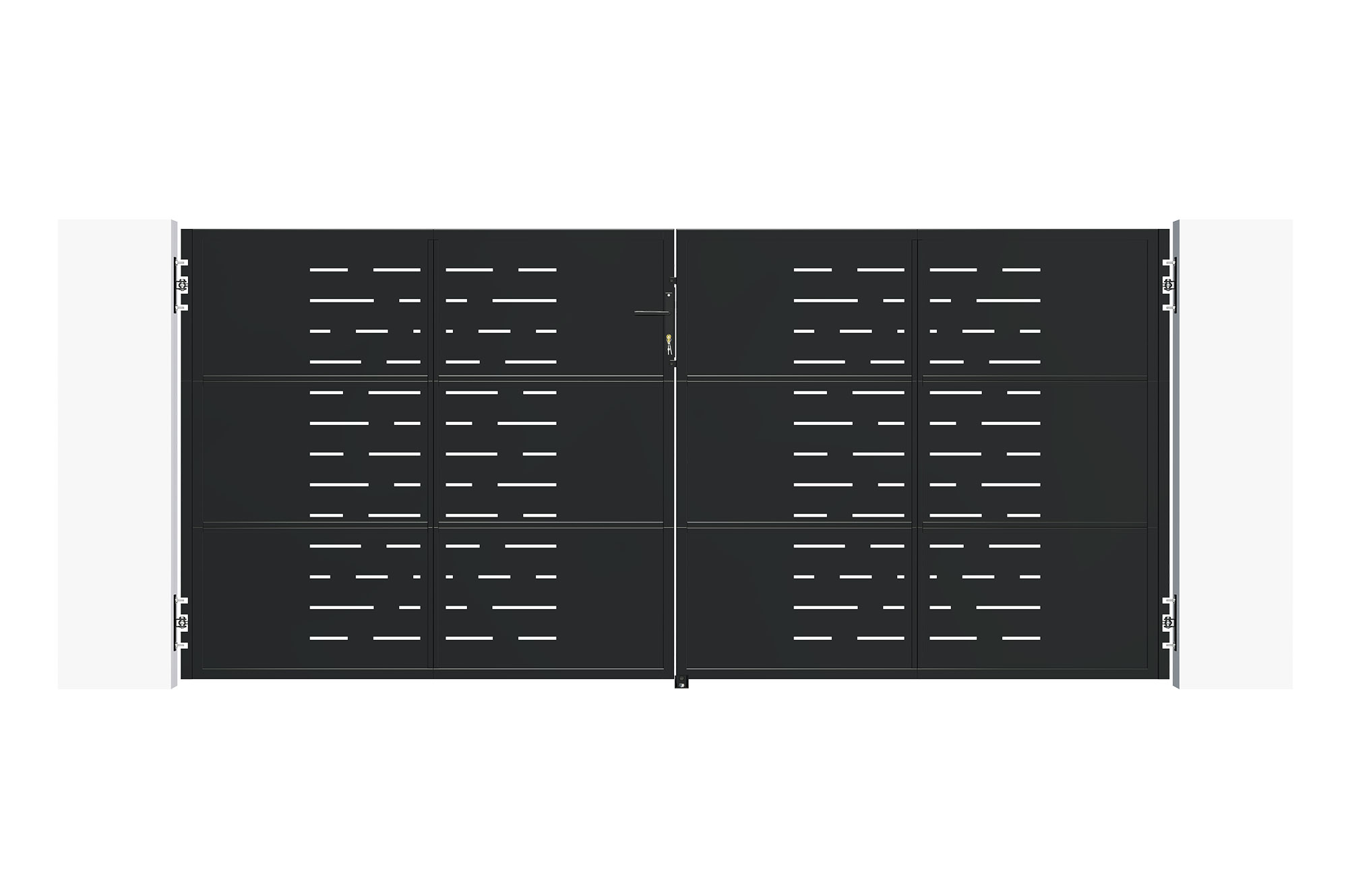 Puerta nali veleta acero negro 3,5m alt.120cm + motor ranger