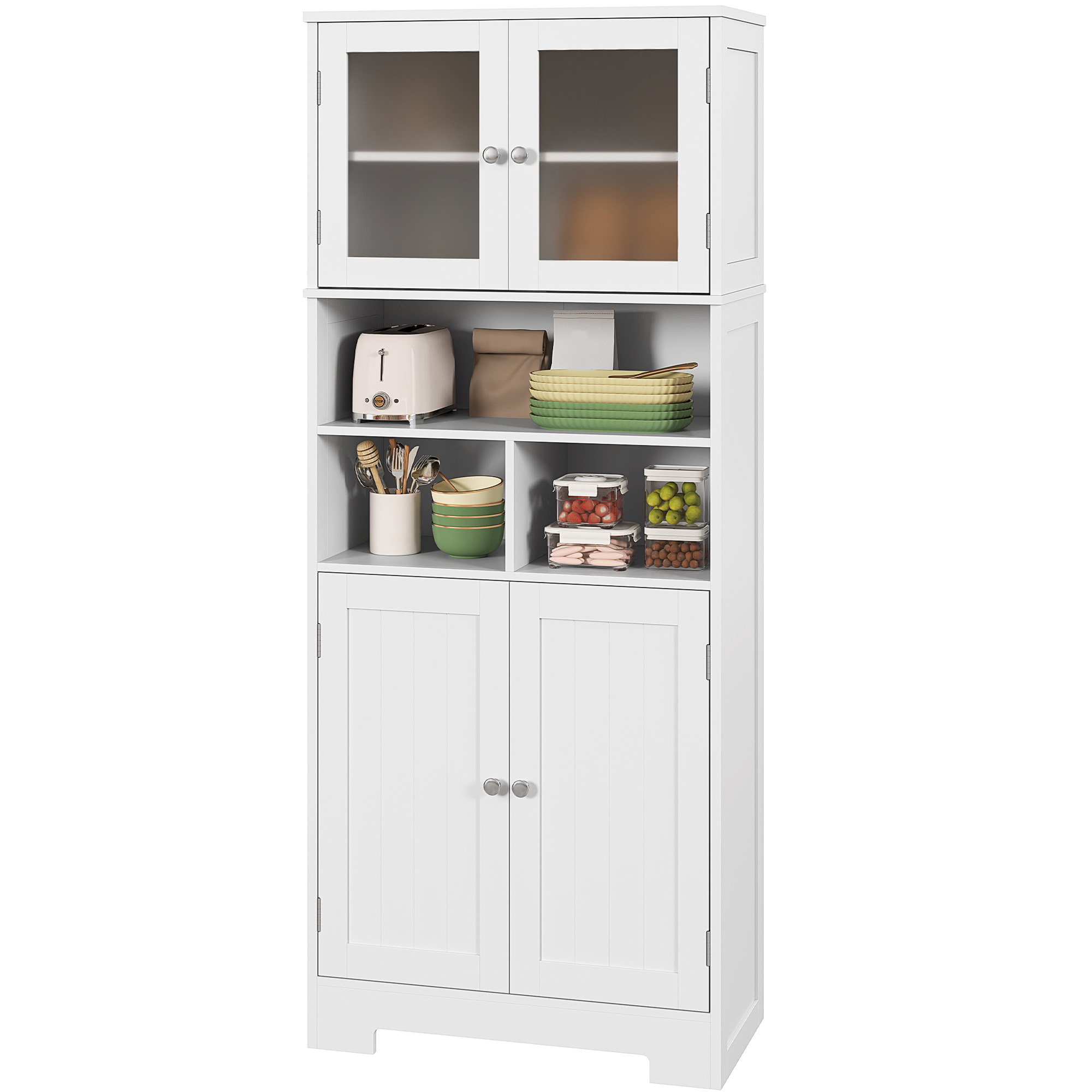 Aparador tablero de partículas blanco 60x30x145 5 cm