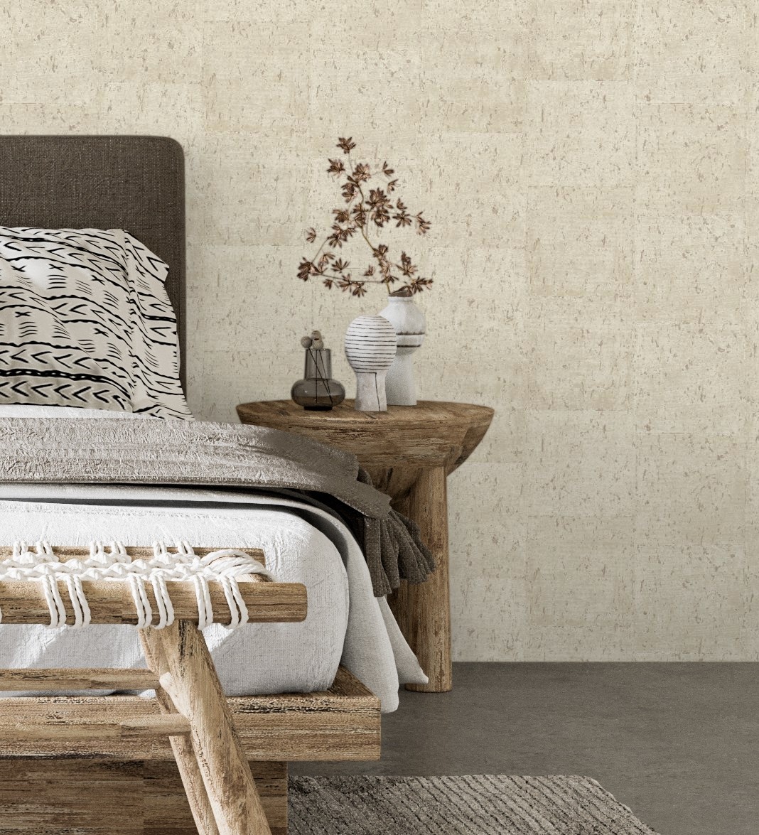 Papel pintado gaulan lavable minitablas de corcho textura en 5.23m²