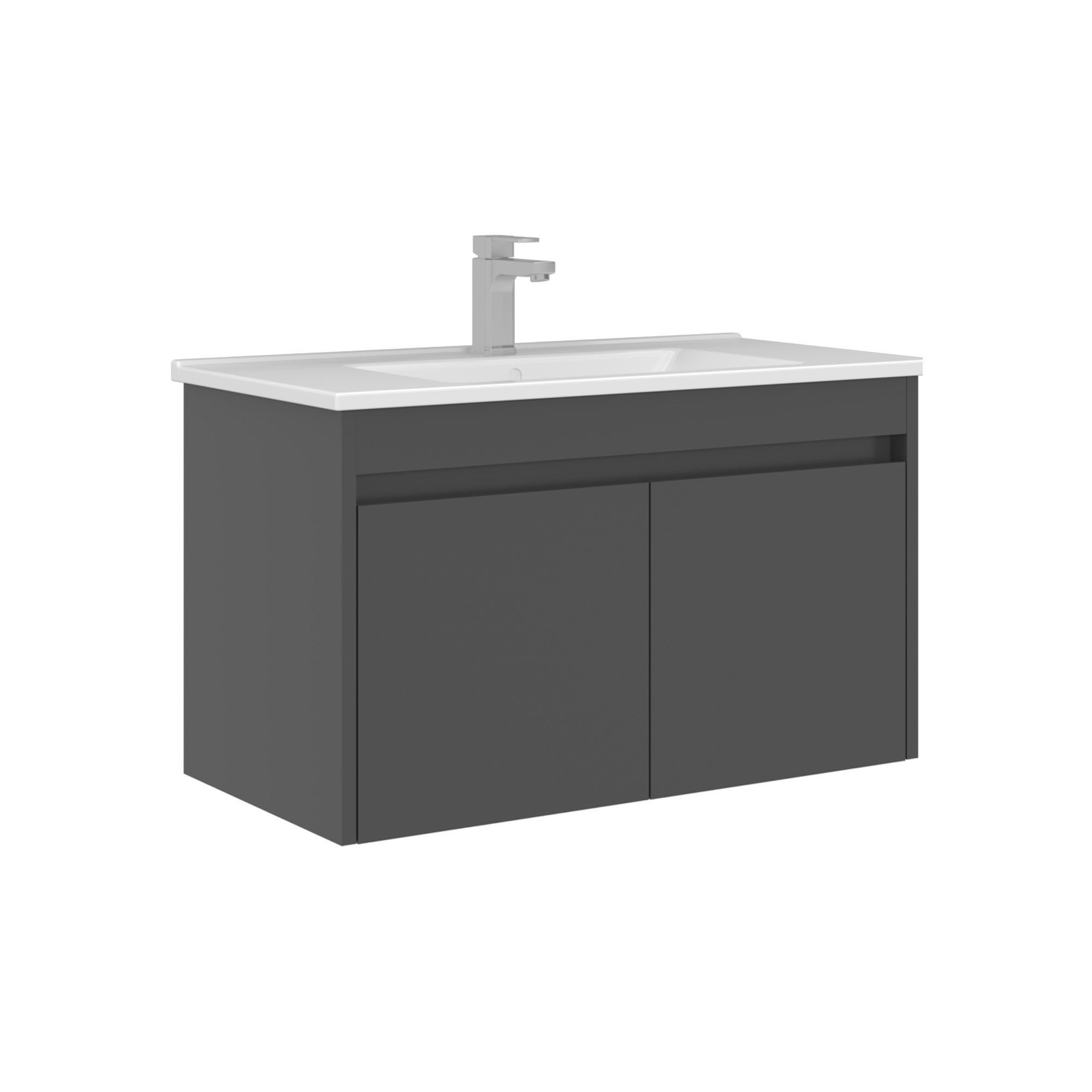 Mueble para lavabo <<arno 85>> - 85 x 45 x 52 cm - gris