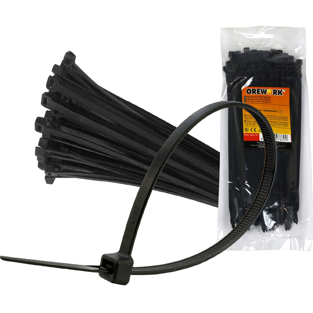 Brida nylon orework negra 4,6x280 100ud