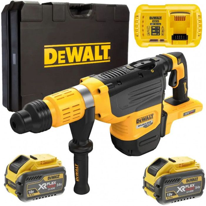 Perforador sds-max xr flexvolt 54v 19,4j, 52 mm - Dewalt - con 2 baterías 5
