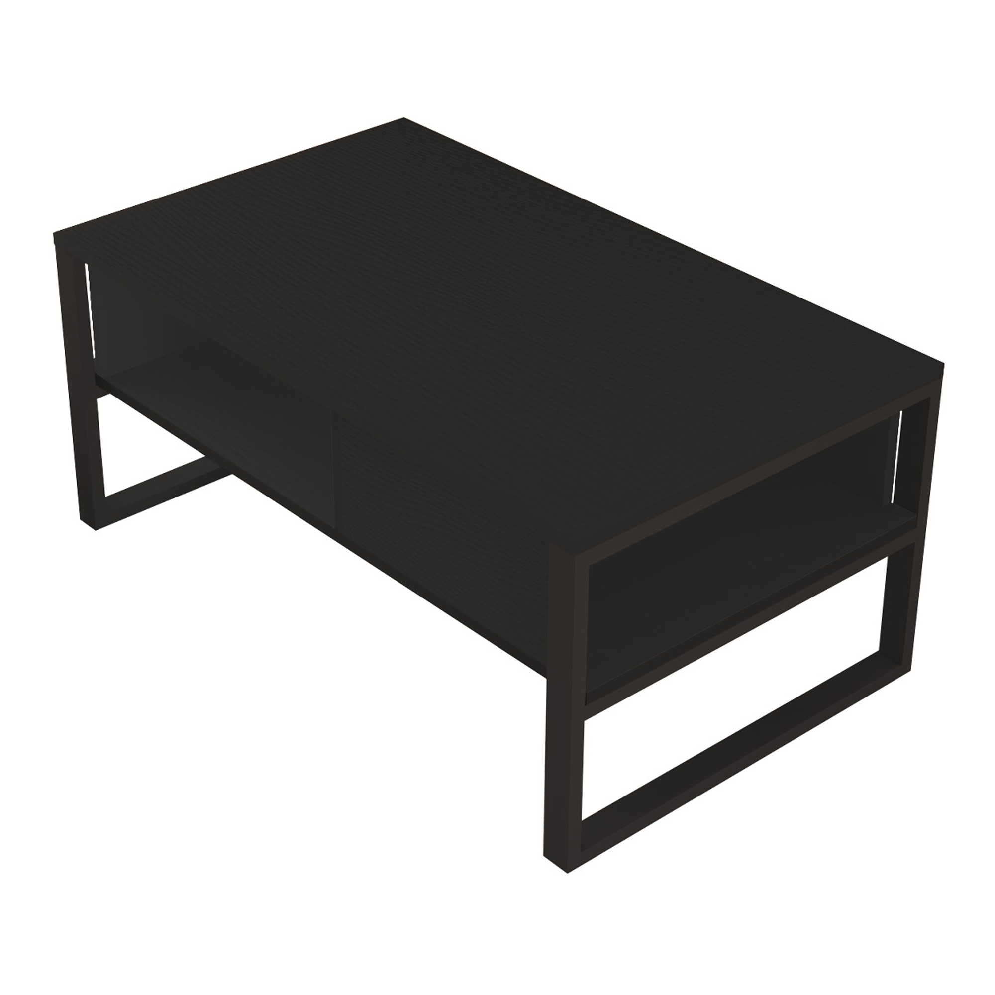 Mesa de centro laukaa 100x60x45 cm - negro [en.casa]