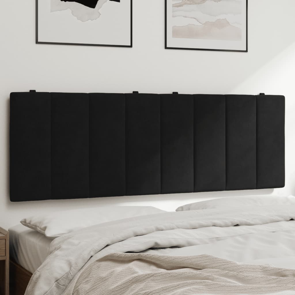 Cabecero de cama acolchado terciopelo negro 140 cm eso4166