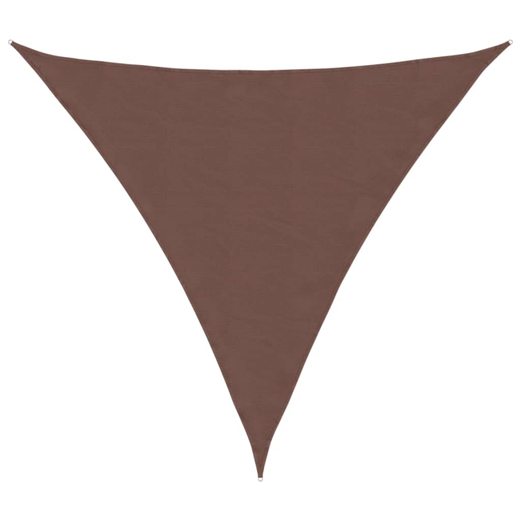 vidaXL toldo de vela triangular tela oxford marrón 3,6x3,6x3,6 m