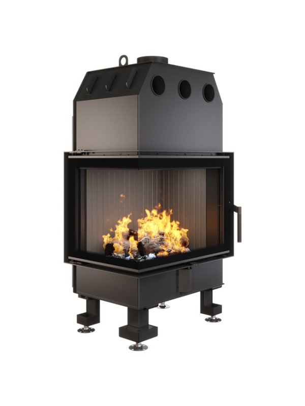 Chimenea de esquina inserto ap izquierda negro energy 65x50x47-14,5 kw