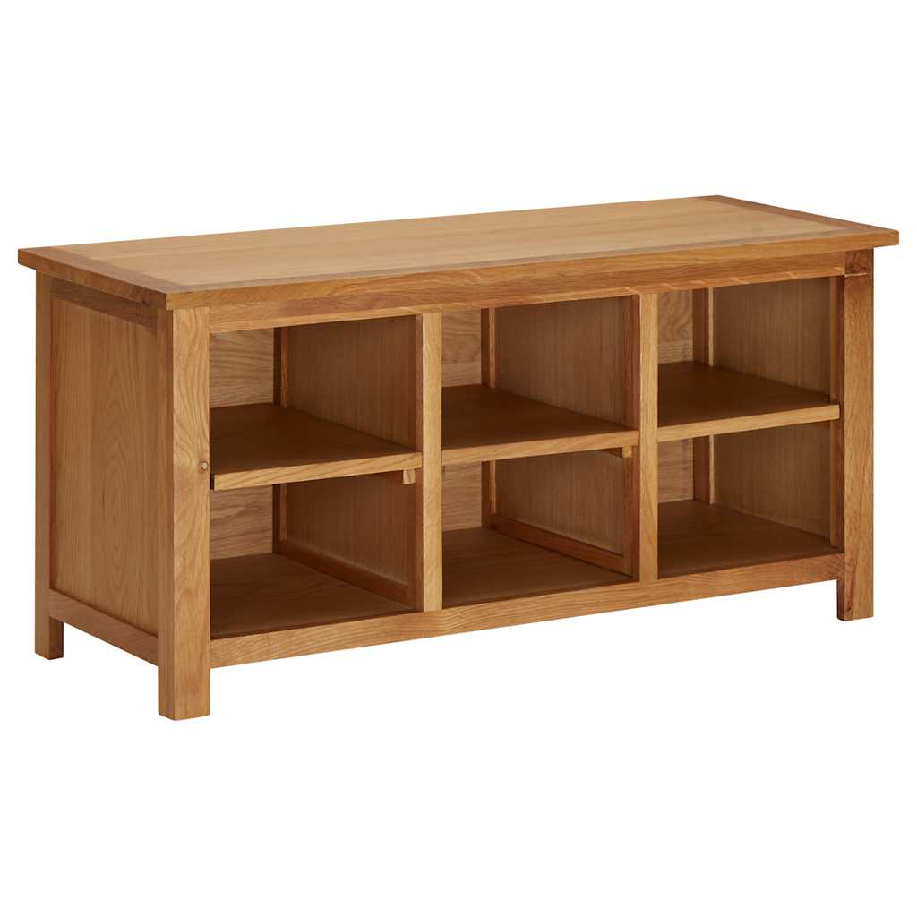 vidaXL zapatero de madera maciza de roble 90x37x45 cm