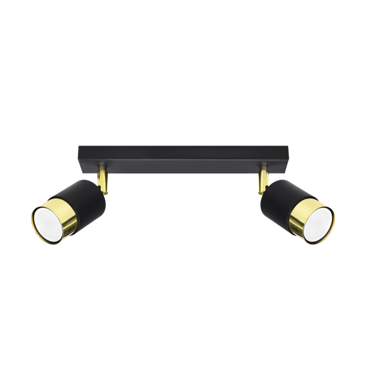 Lámpara de techo nero 2 oro negro acero 30x18x5cm