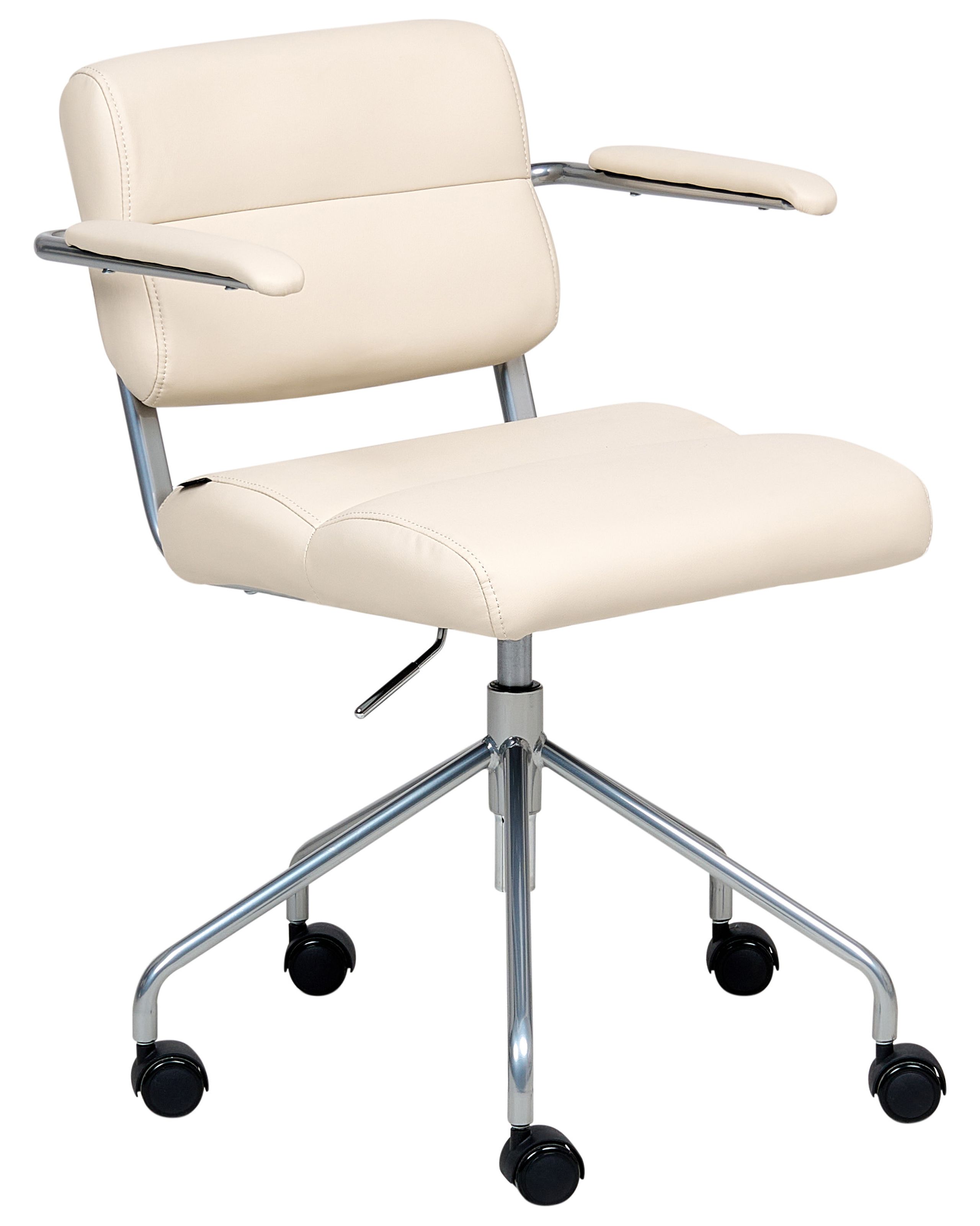 Silla de escritorio candor piel sintética blanco crema