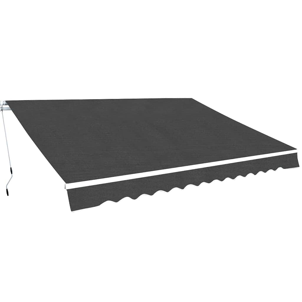vidaXL toldo plegable de operación manual 350 cm antracita