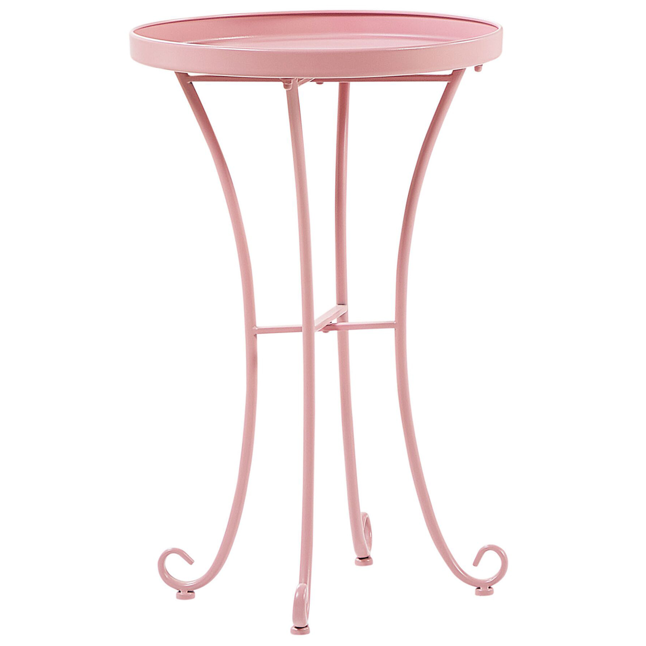 Mesa auxiliar de jardín cavinia 40 cm 40 cm metal rosa