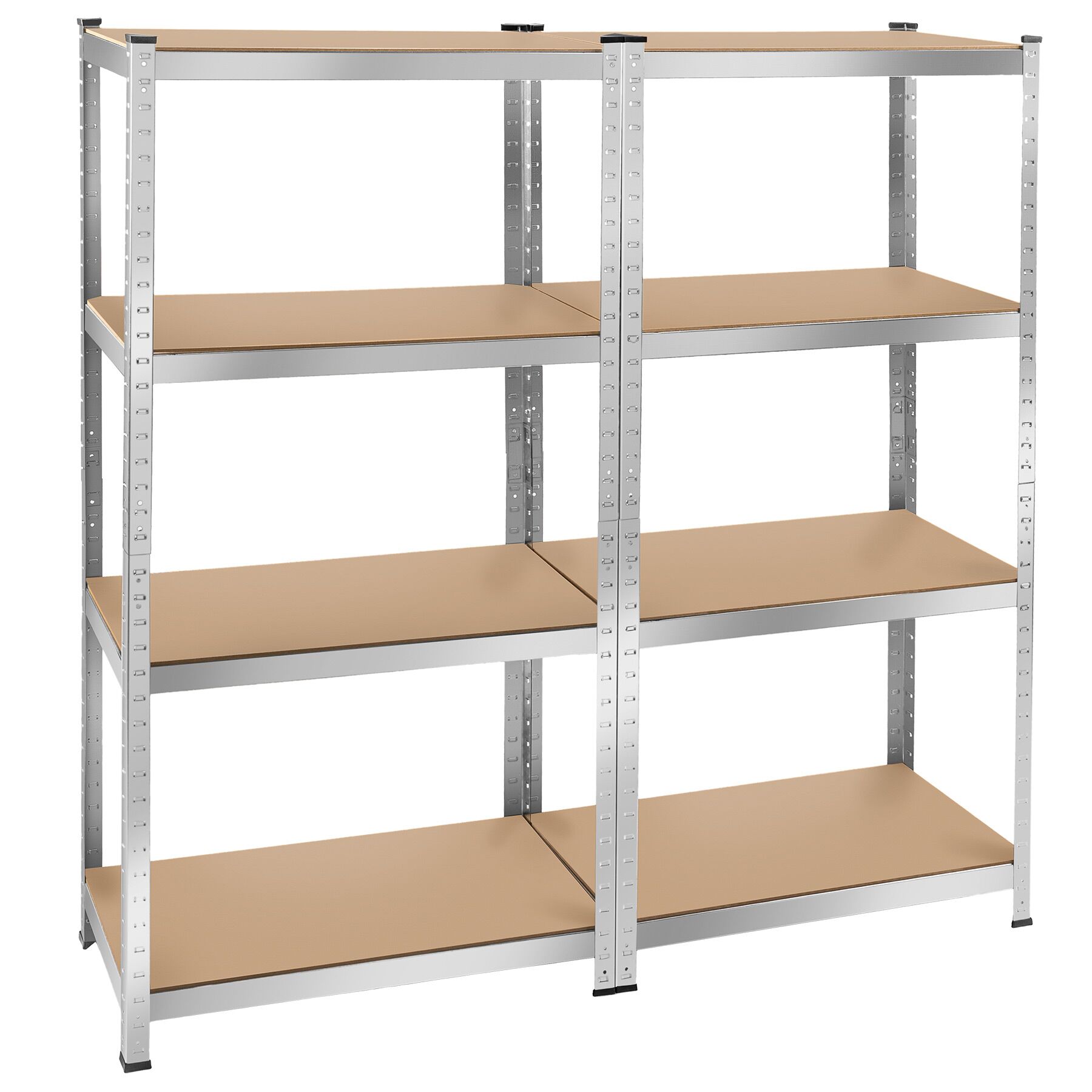 Tectake estantería industrial de 4 baldas hasta 640 kg, 160x160x40cm marrón