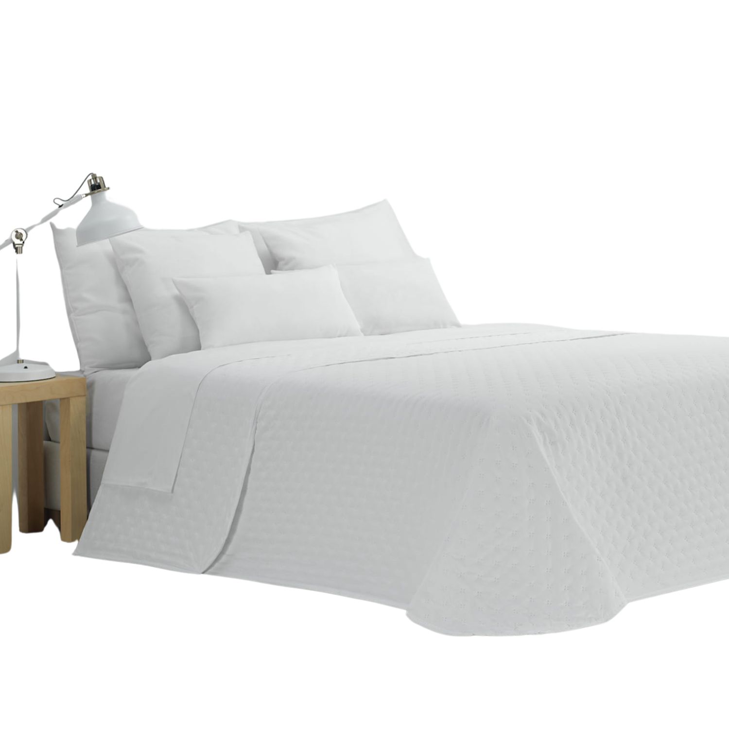 Colcha bouti reversible blanco 90cm (180x260cm) donegal collections