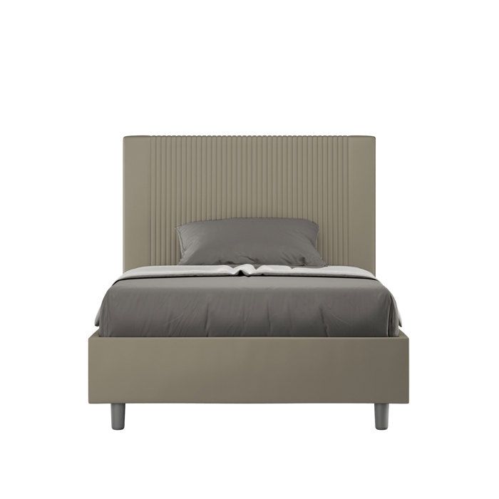 Cama tapizada 1,5 - 120x190 cm - cappuccino