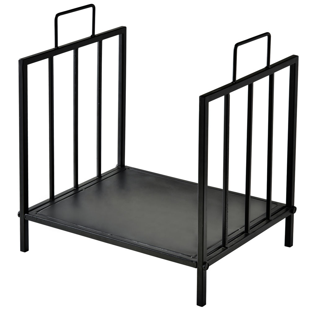 Estante para leña 44.5x33x46.5 cm metal Outsunny, hogar - climatización