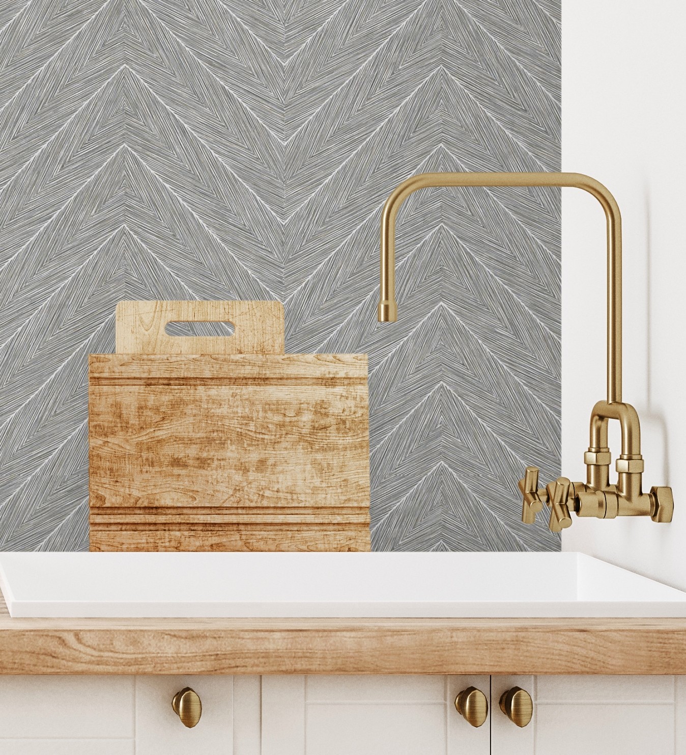 Papel pintado gaulan lavable de espigas en relieve con 10.6m²