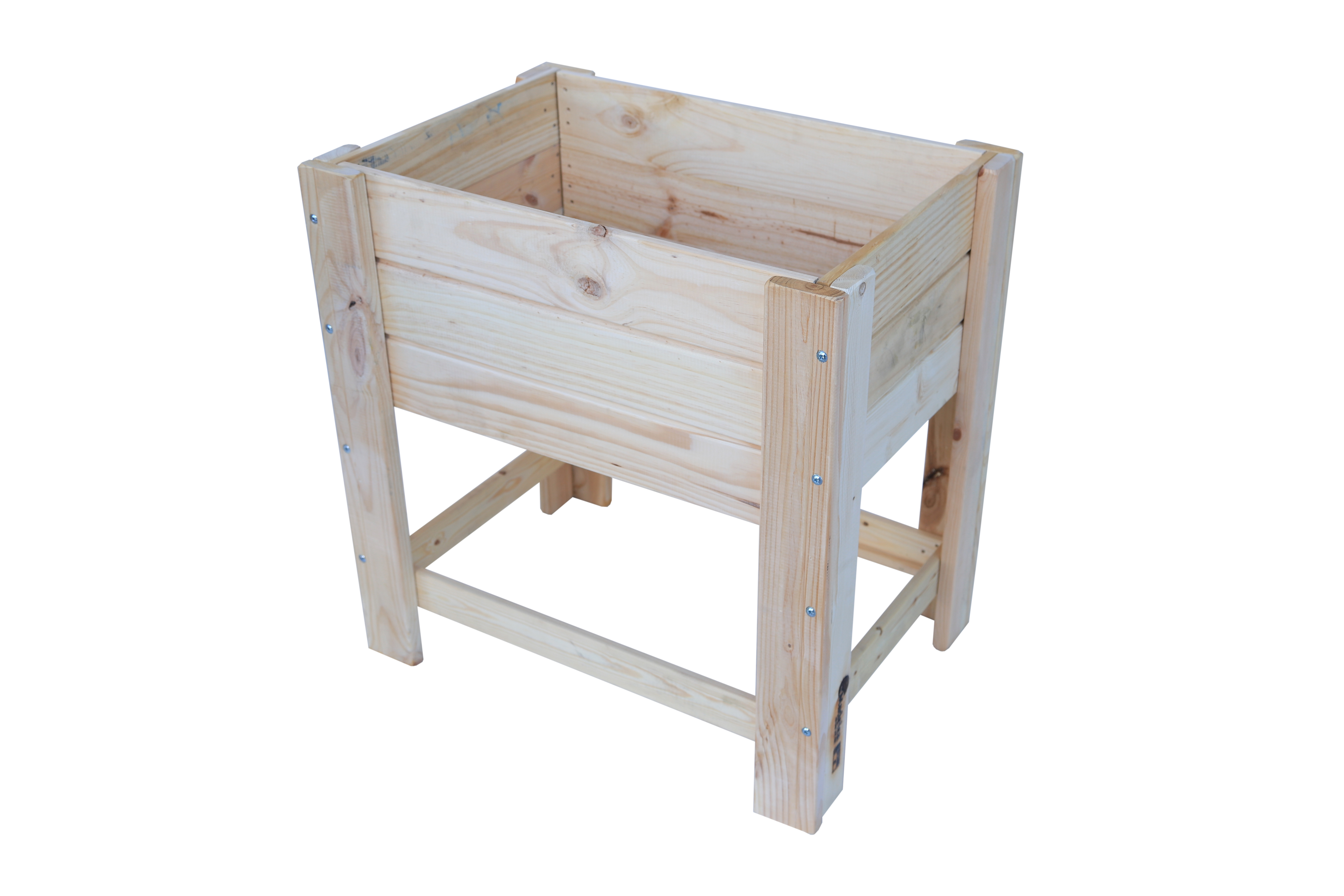 Mesa de cultivo de madera 79x56x80 95l huertezuela natural-madelea