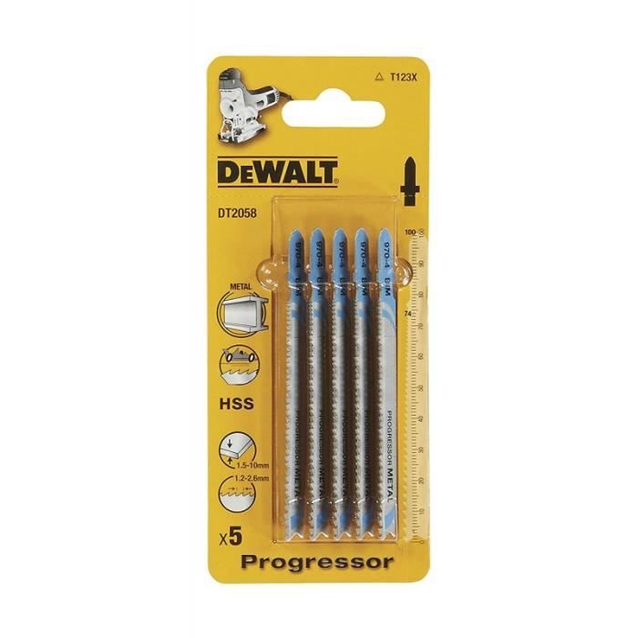 Hoja de sierra de calar - Dewalt - dt2058-qz - dientes metálicos - tubos pe