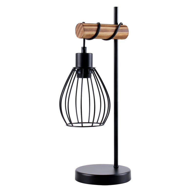 Nettlife lámpara de mesa E27 negro 20x15