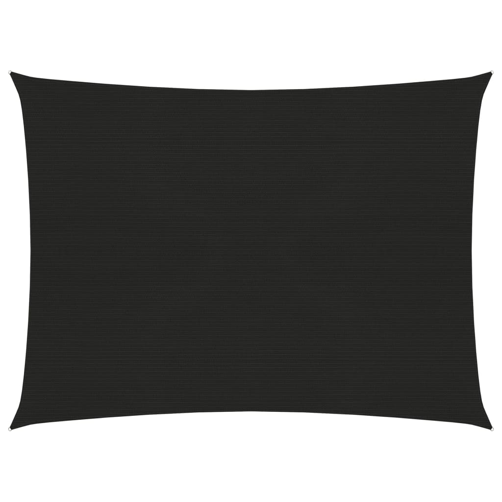 vidaXL toldo de vela negro hdpe 160 g/m² 2x2,5 m