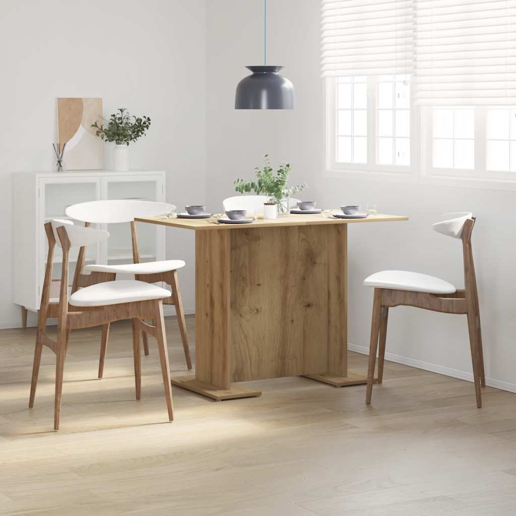 Mesa de comedor madera ingeniería roble artisan 110x60x75 cm oif439666