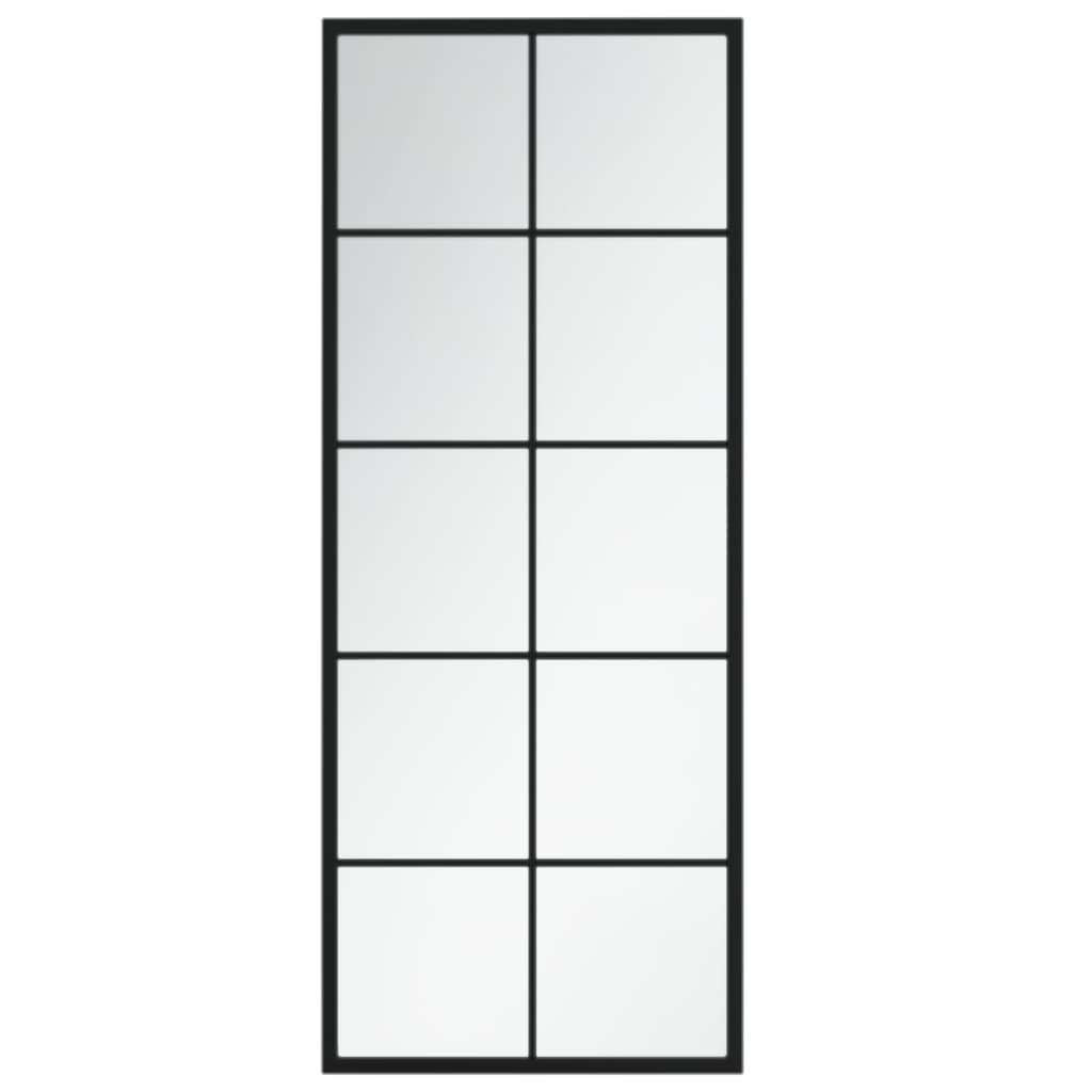 vidaXL espejo de pared metal negro 100x40 cm