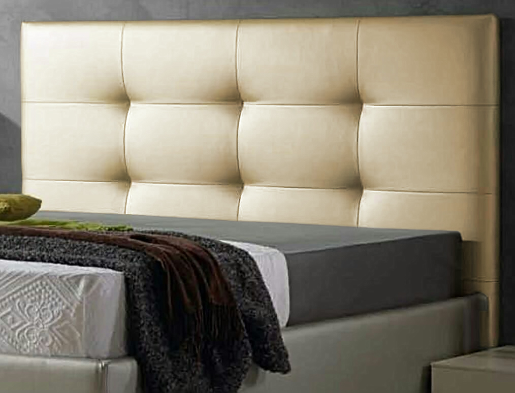 Cabecero de cama texas cabezal tapizado en polipel 180x70 cm dorado