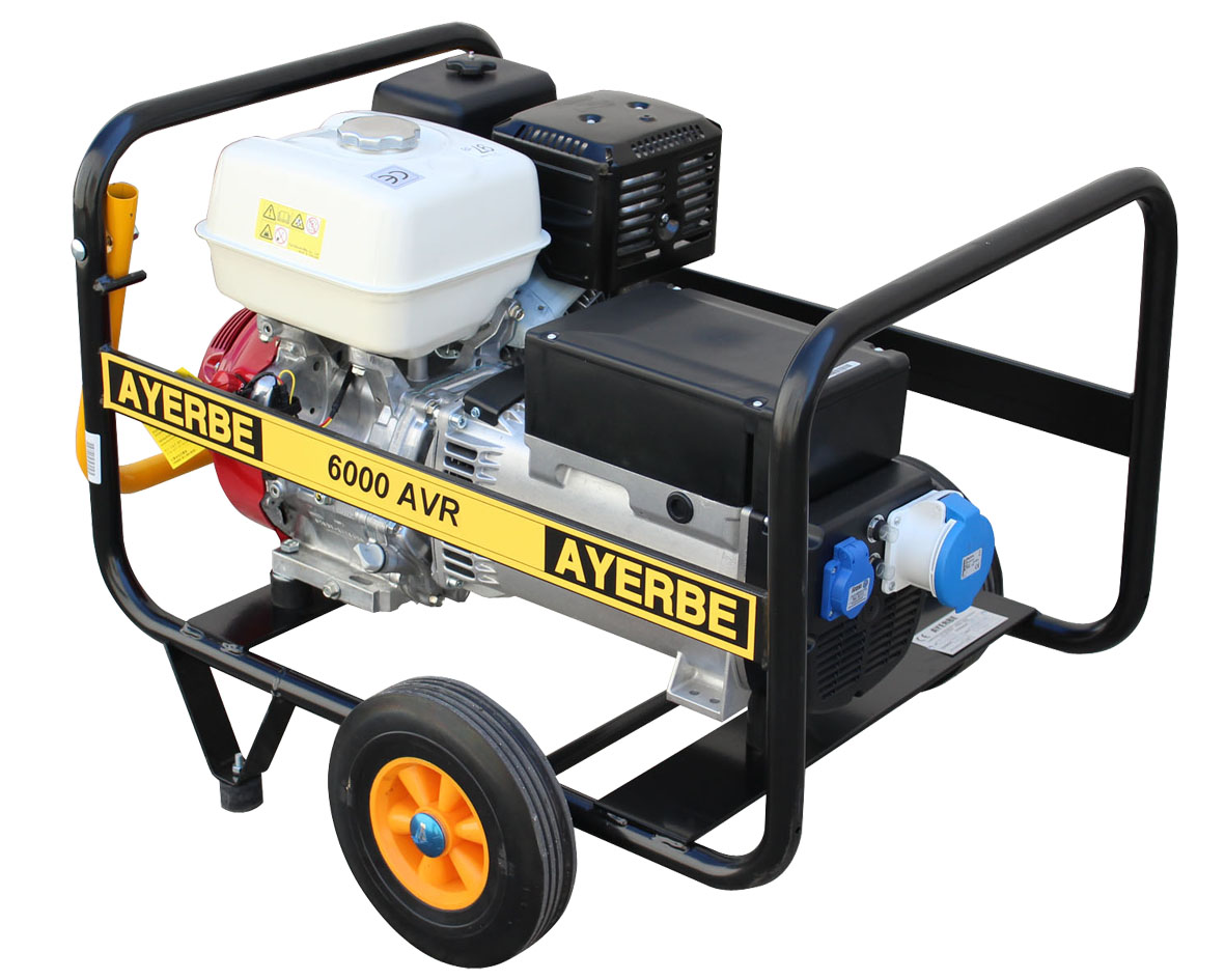 Ayerbe -5418095- generador 6000 avr arranque eléctrico motor honda gx-390