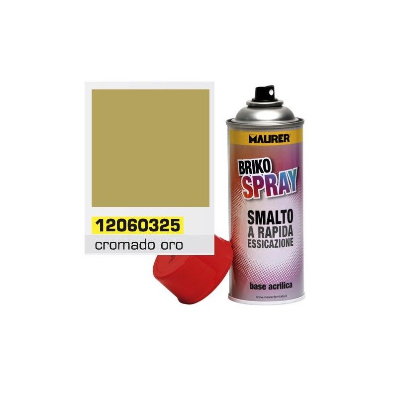 Spray pintura cromado oro 400 ml.