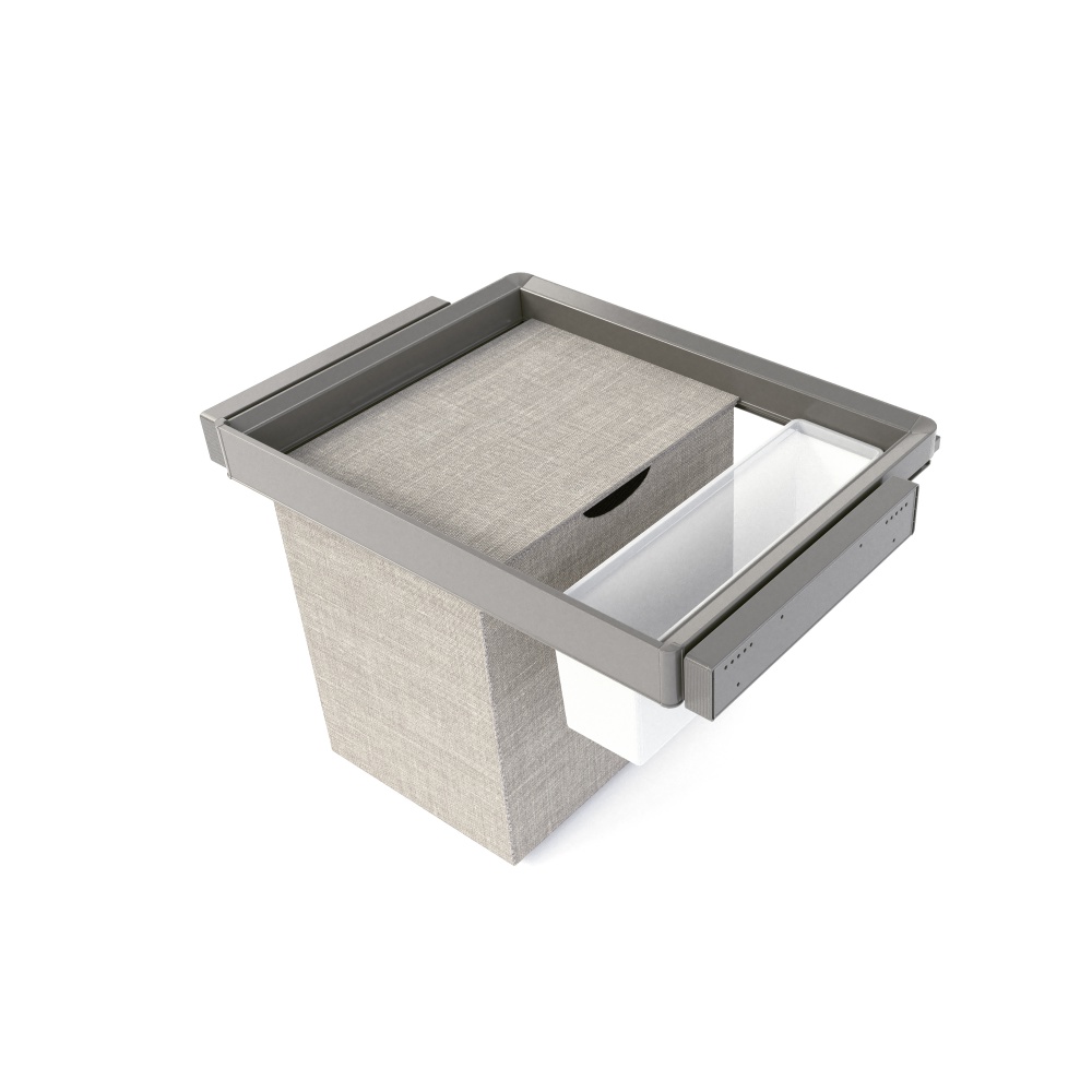 Kit de bandeja auxiliar, cesto y bastidor regulable quartz para armarios,