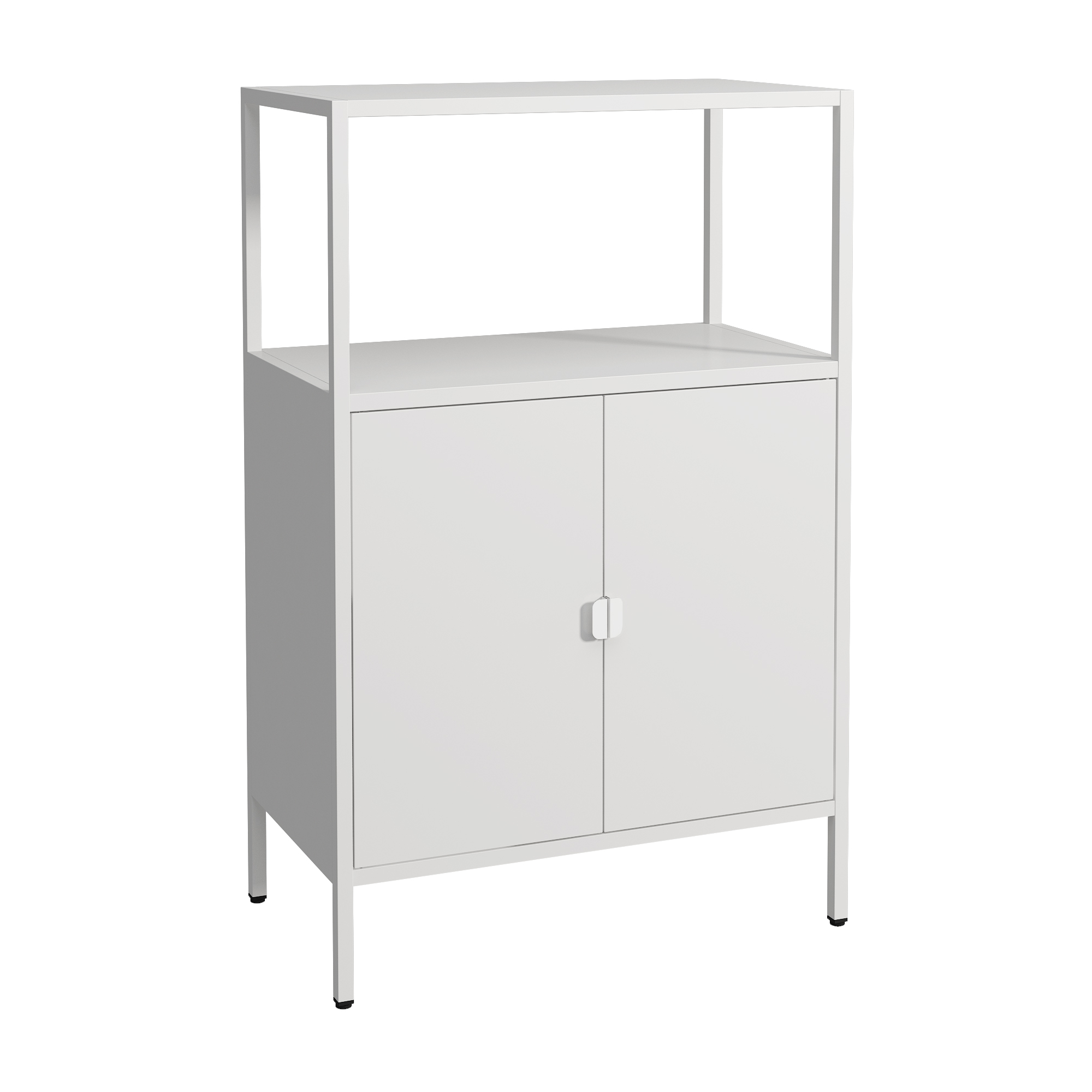 Armario de oficina hailuoto compartimentos 2 puertas 110x70x40cm gris claro