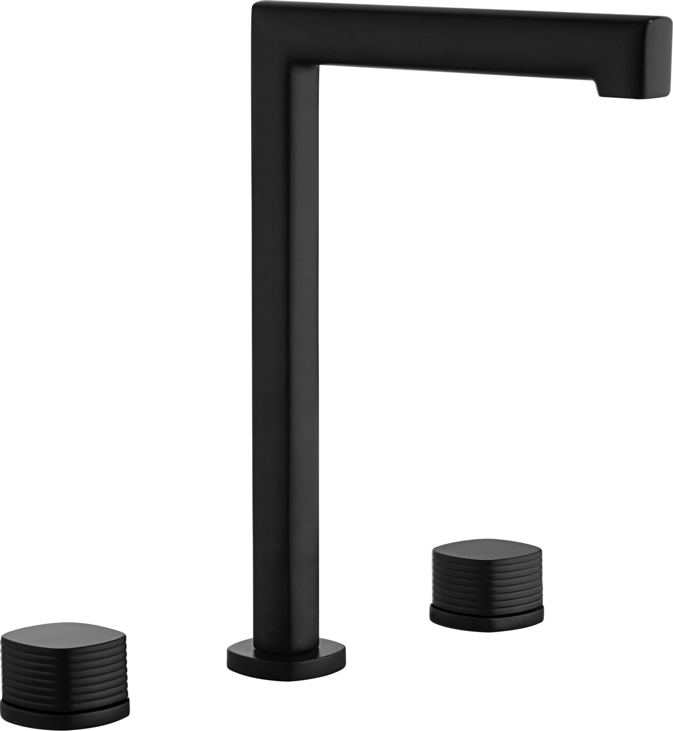 Lavabo bimando sobrencimera caño alto firenze negro mate [ imex® ]