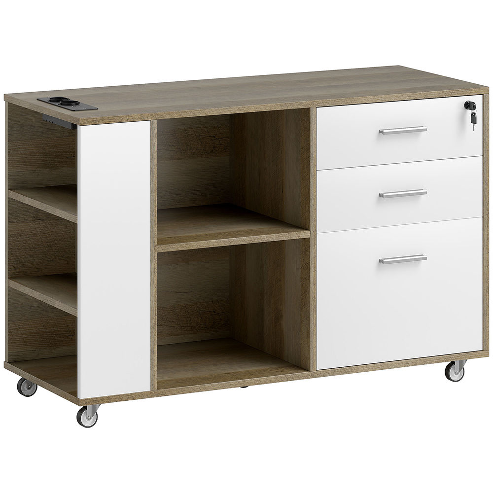 Mueble archivador 100x40x65.5 cm bicolor Homcom