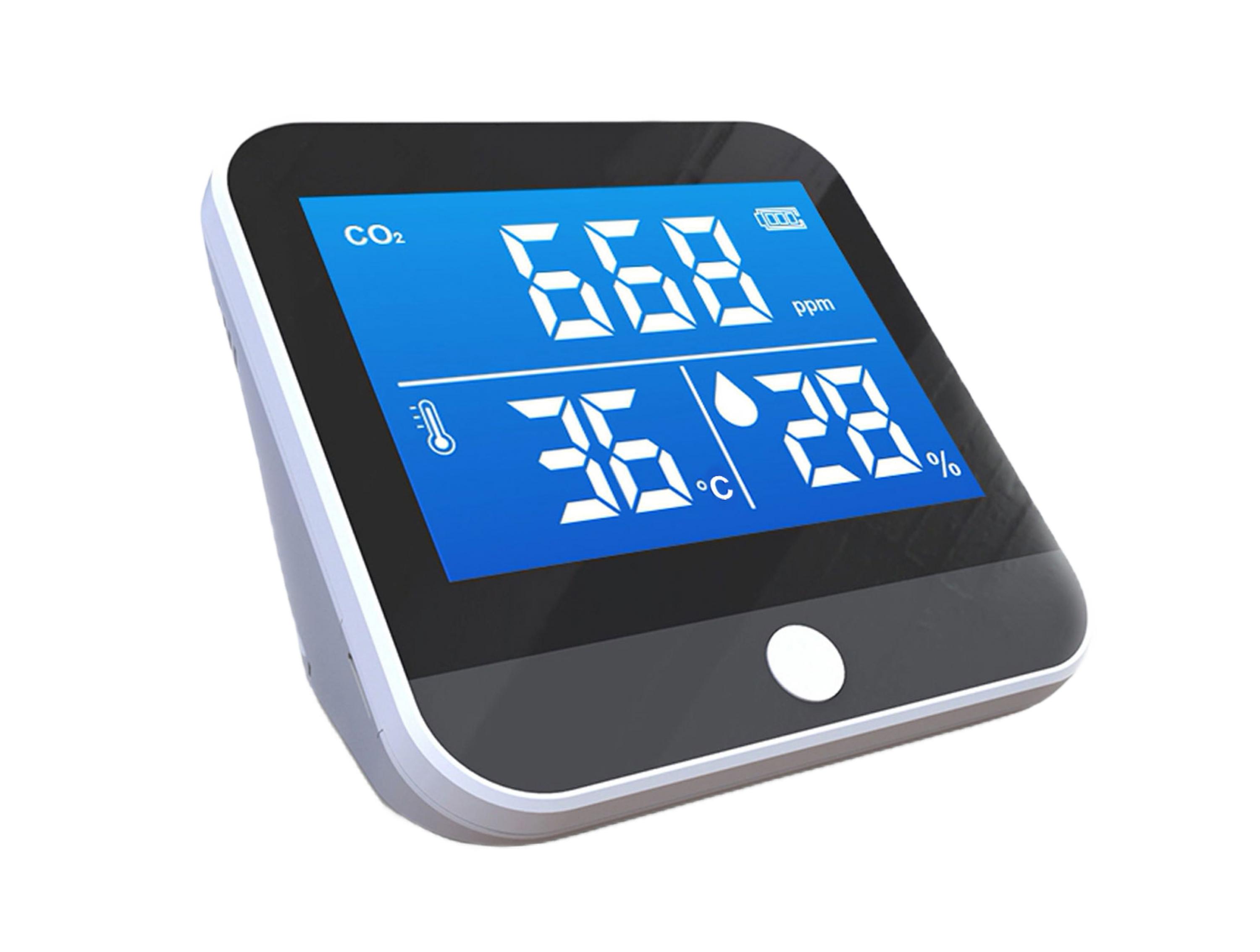 Reloj analógico de pared con indicador de temperatura y humedad negro