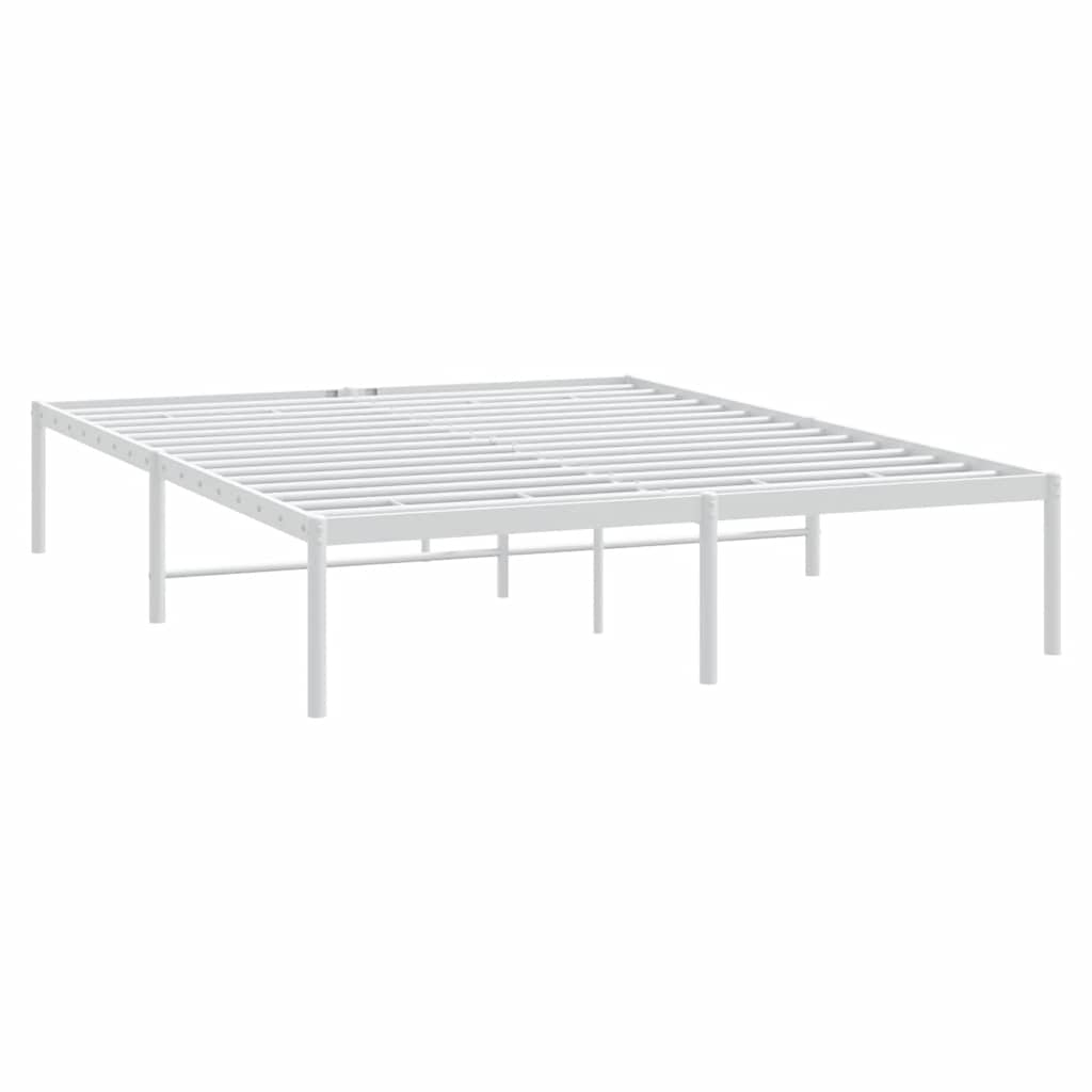 vidaXL estructura de cama sin colchón metal blanco 150x200 cm