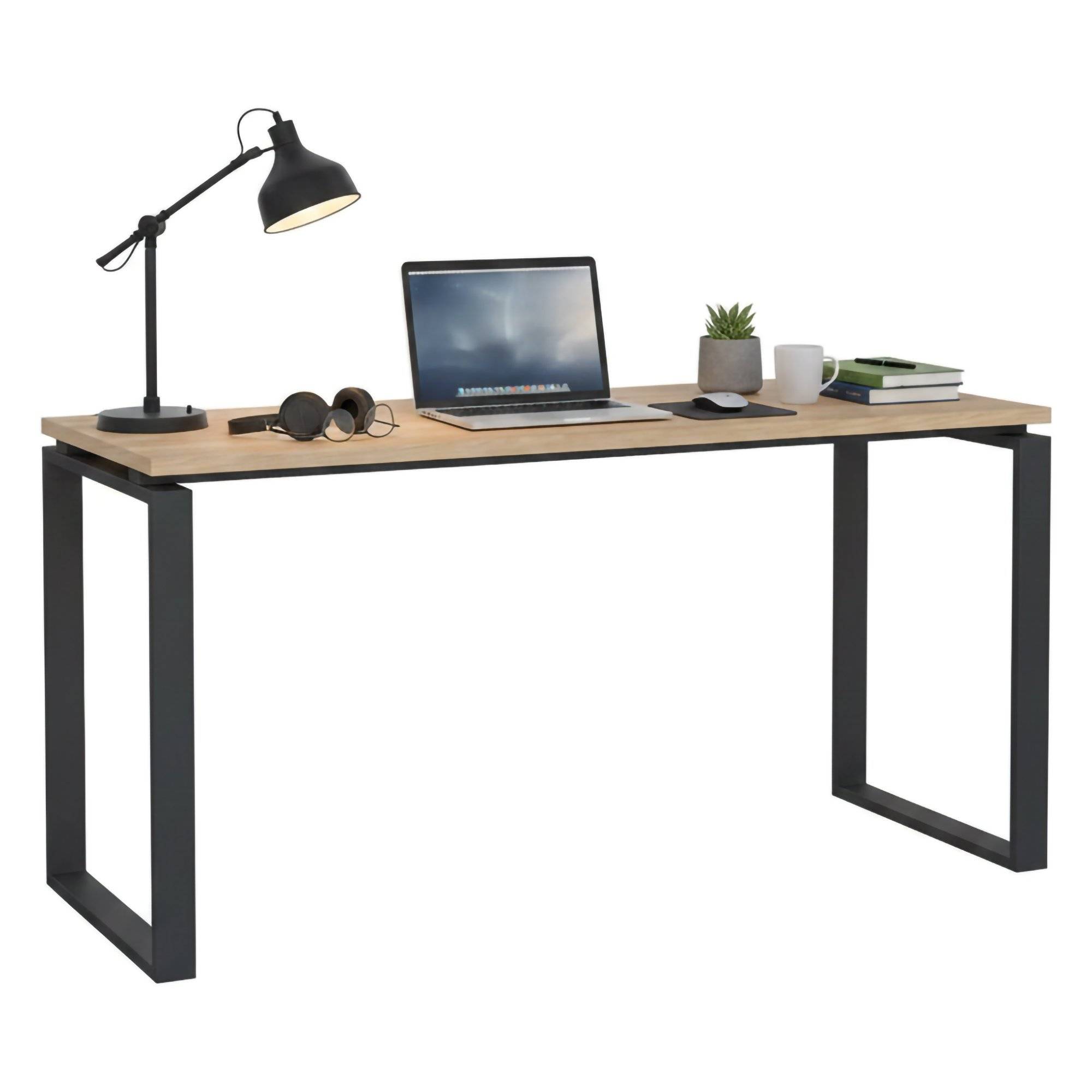 Escritorio arignano, material en madera nobilitada, roble marrón