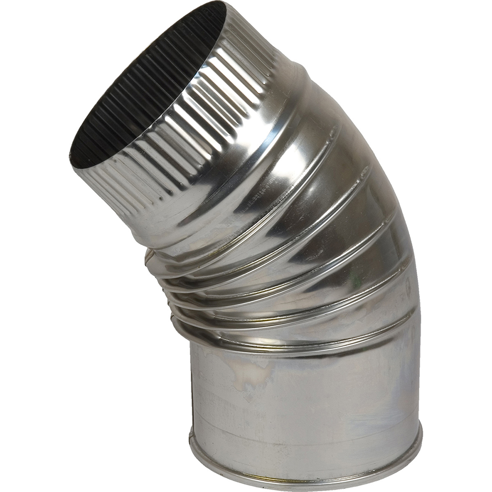 Codo 45º acero inoxidable para estufa - ø 100 mm