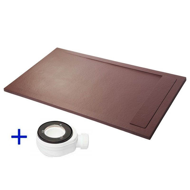 Plato de ducha de resina 190x90 premium ambiente chocolate ral 8017 90x190
