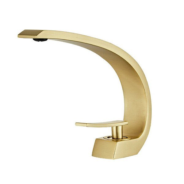 Grifo lavabo monomando, dorado