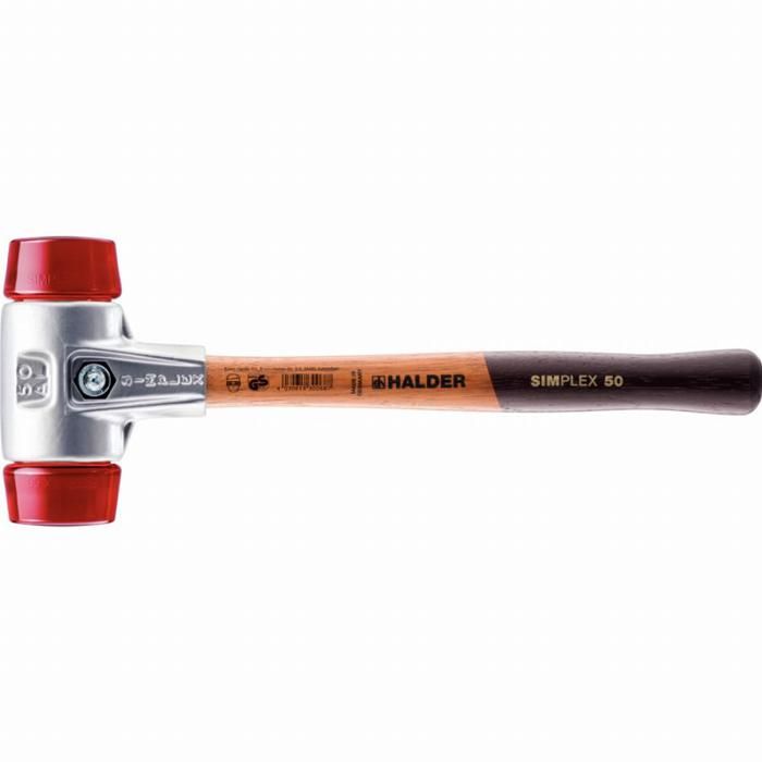 Halder simplex mazo de plástico con carcasa de aluminio y mango de madera -