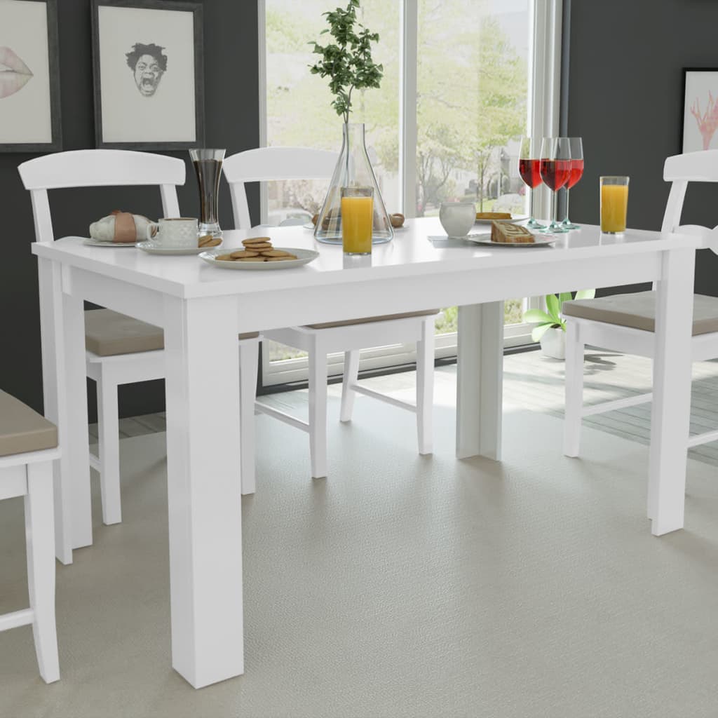 Mesa de comedor blanca 140x80x75 cm oif905523