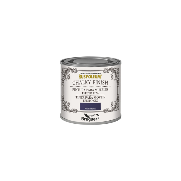 Rust-oleum bruguer chalky finish pintura mueb azul int 125ml