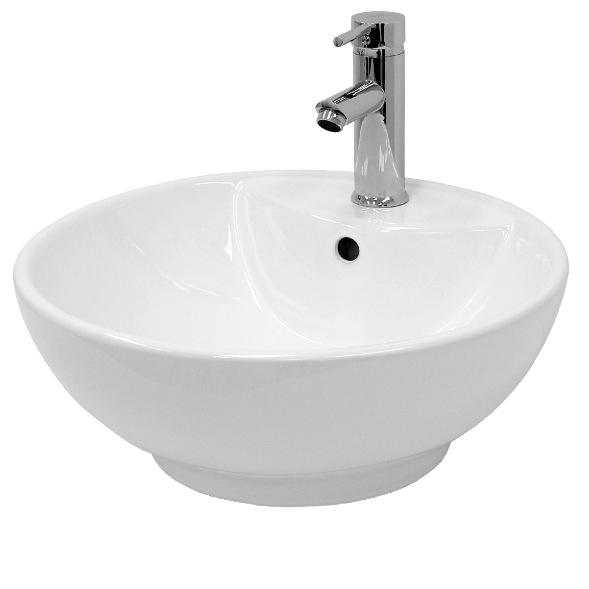 Lavabo de baño lavadero de encimera 455 x 185 mm blanca ecd germany