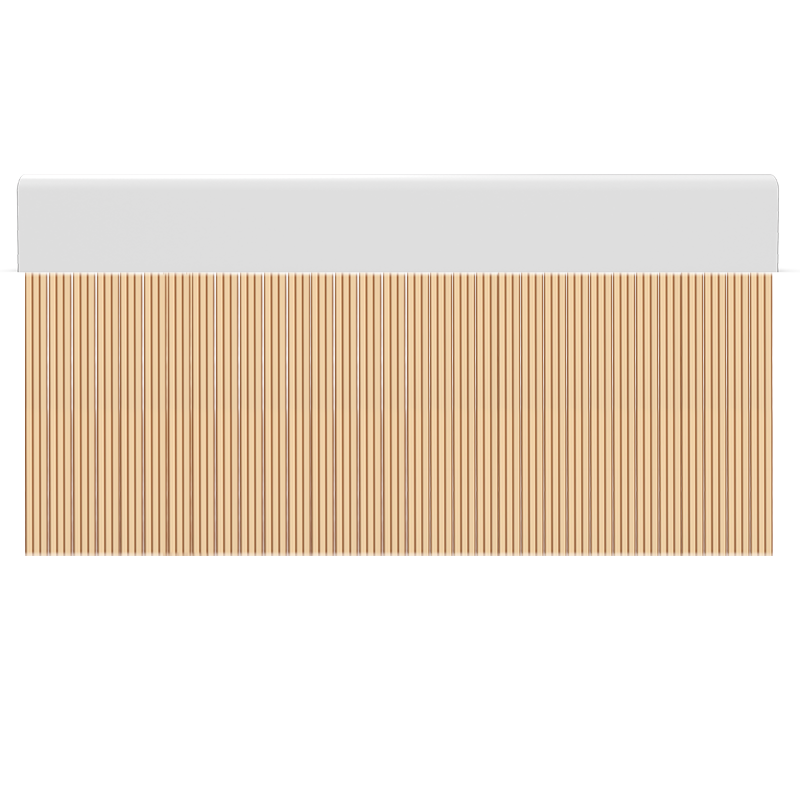 Cortina para puertas de PVC stripe beige con caramelo / 90 x 210