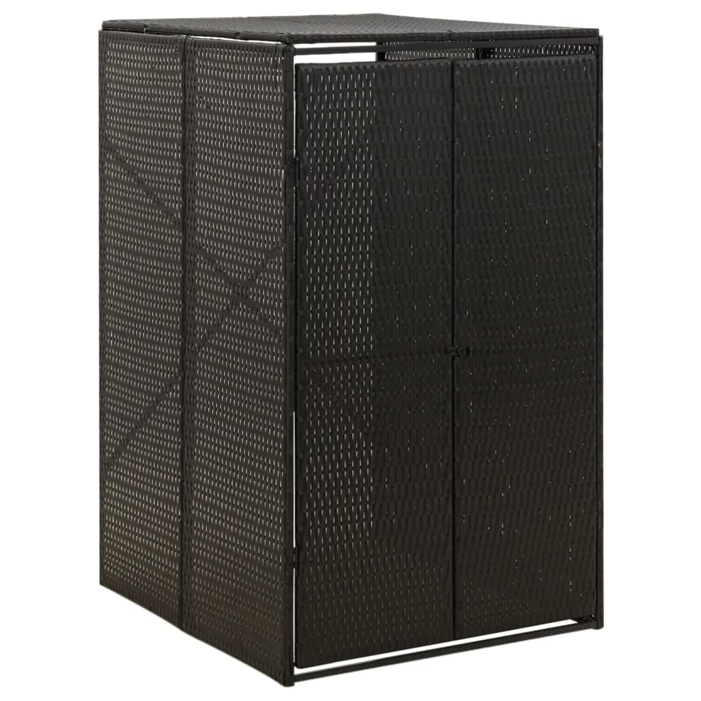 vidaXL cobertizo para contenedor de basura ratán pe 70x80x117 cm