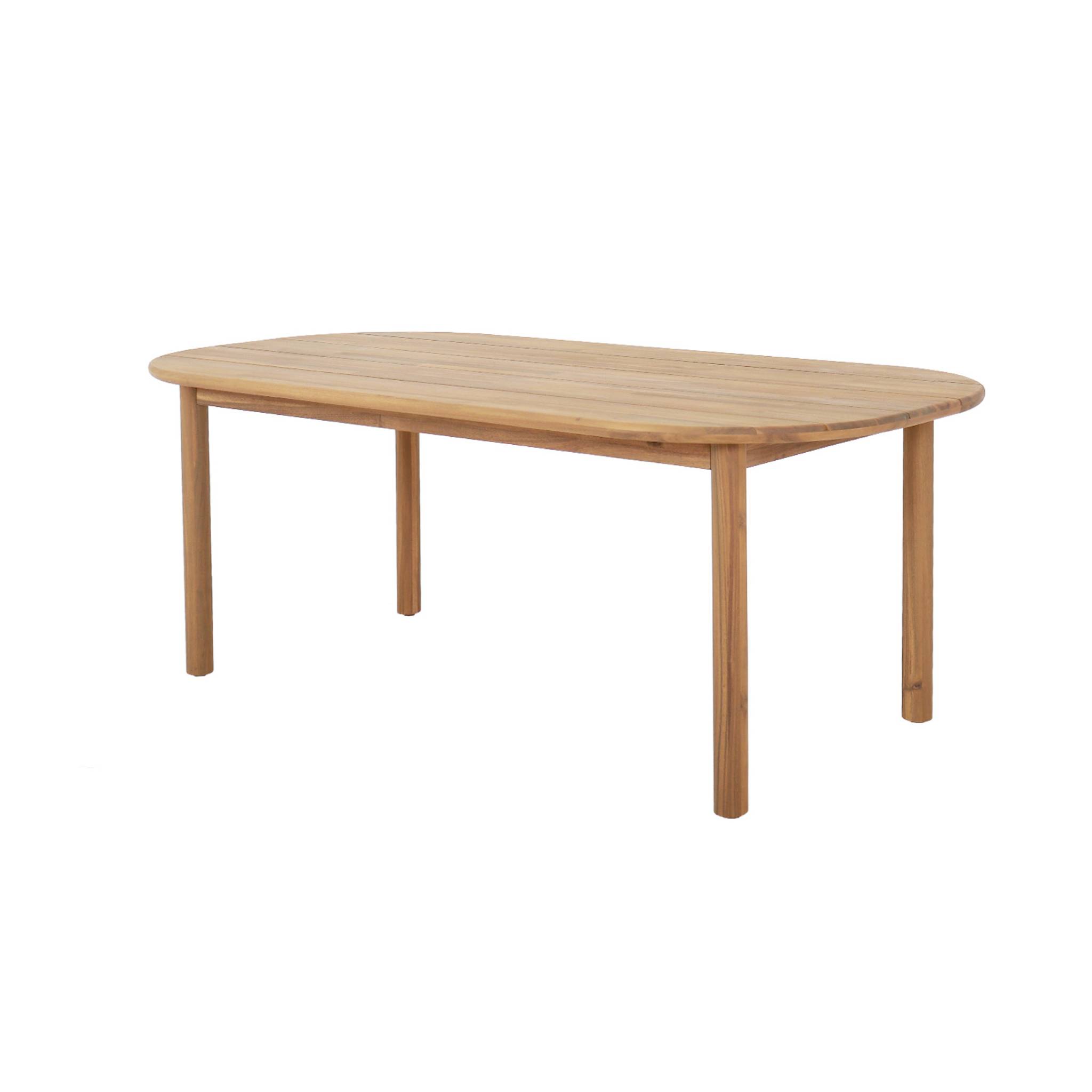 Mesa de jardín rectangular de madera de acacia, 6 plazas natural