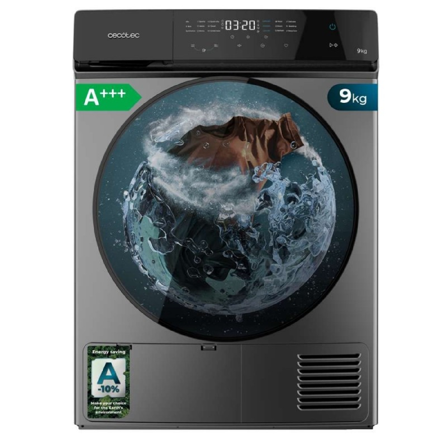 Cecotec secadora de bomba de calor 9kg bolero dresscode dry 9400 inverter