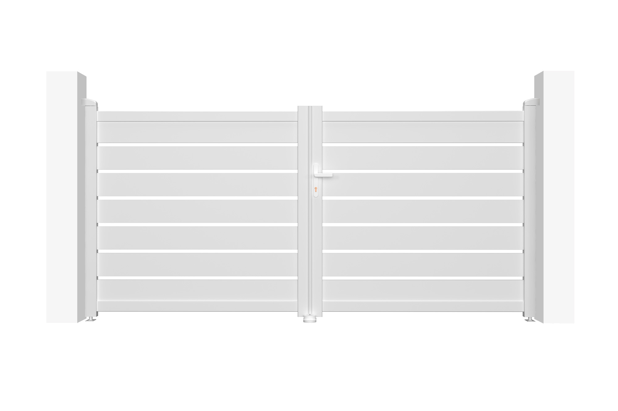 Pack puerta batiente automática vogel 3m h.140cm blanco + motor tanker b250